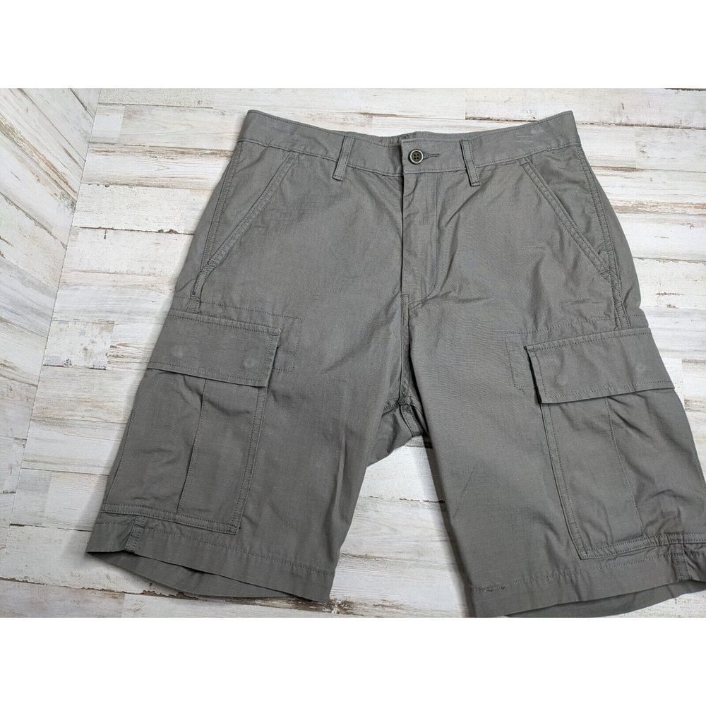 Levis Men's Gray‎ Cargo Ripstop Shorts Sz 29 fits 30x9 White Tab Outdoor Hiking
